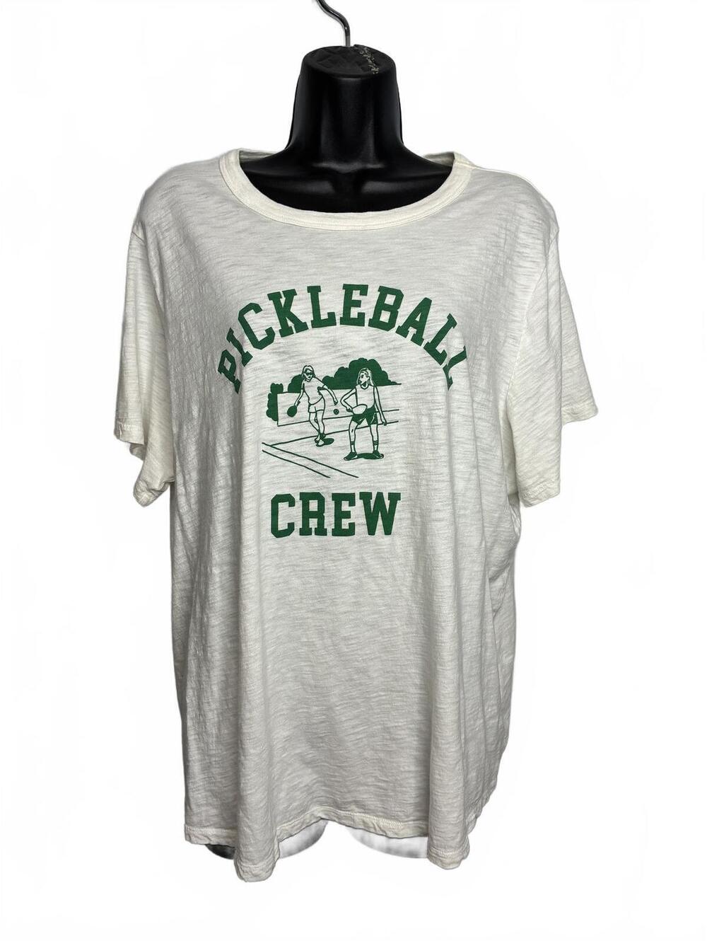 Old Navy Pickleball Crew Graphic T-Shirt 2X White Casual Tee